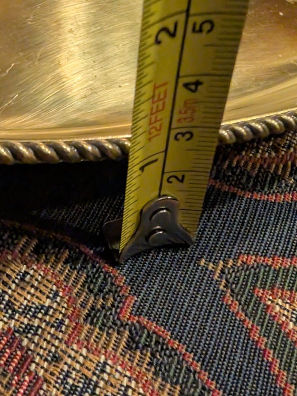 WMF Ikora Germany EP Brass Oval Serving Tray - Rope Edge Detail - MCM - VTG - Picture 8 of 11